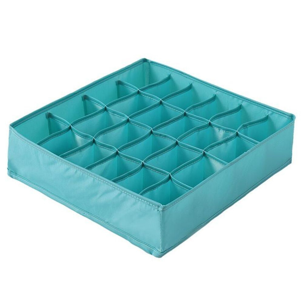 (blue) Underwear Bra Storage Box Drawer Organizer Wardrobe Drawer Divider Clothe Storage Box For Scarfs Socks Bra Organizador