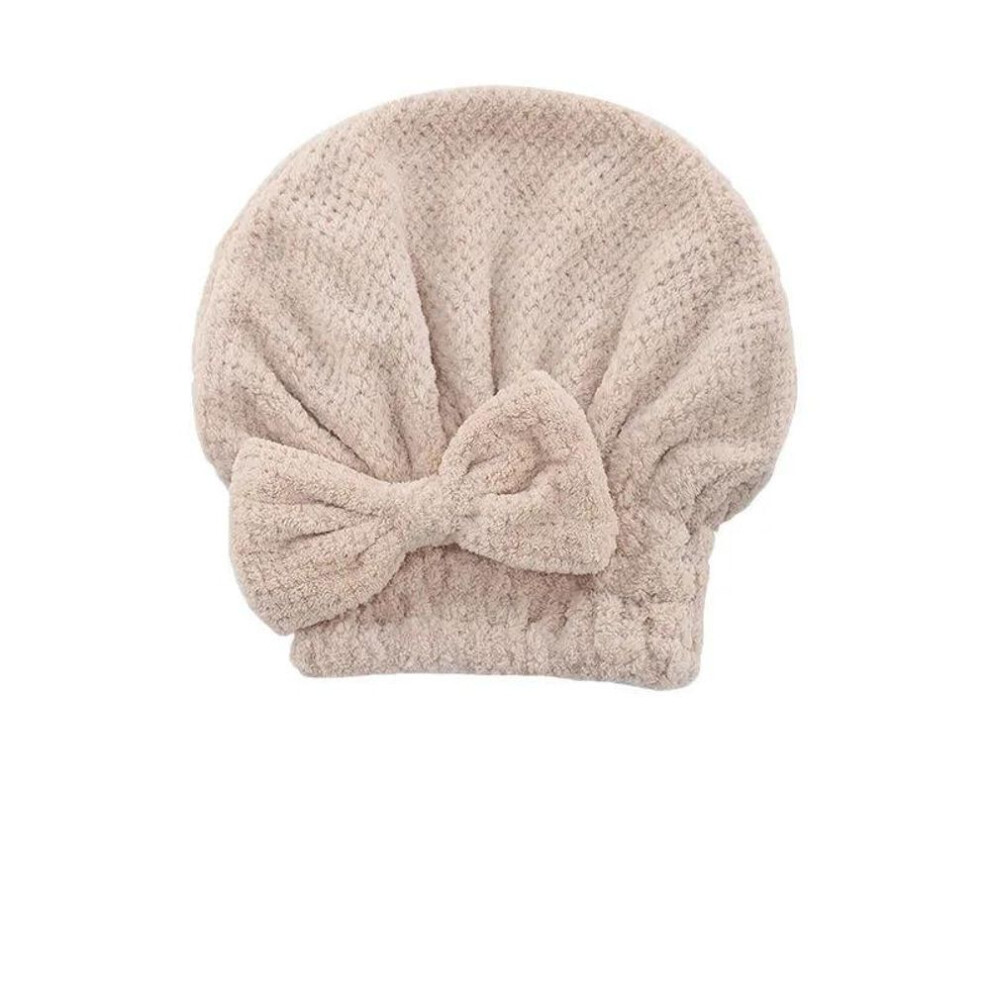 (as the picture) Quick Hair Drying Bath Towel Spa Bowknot Wrap Towel Cap Bathroom Accessories Thicken Bonnets For Women Designer Shower Cap