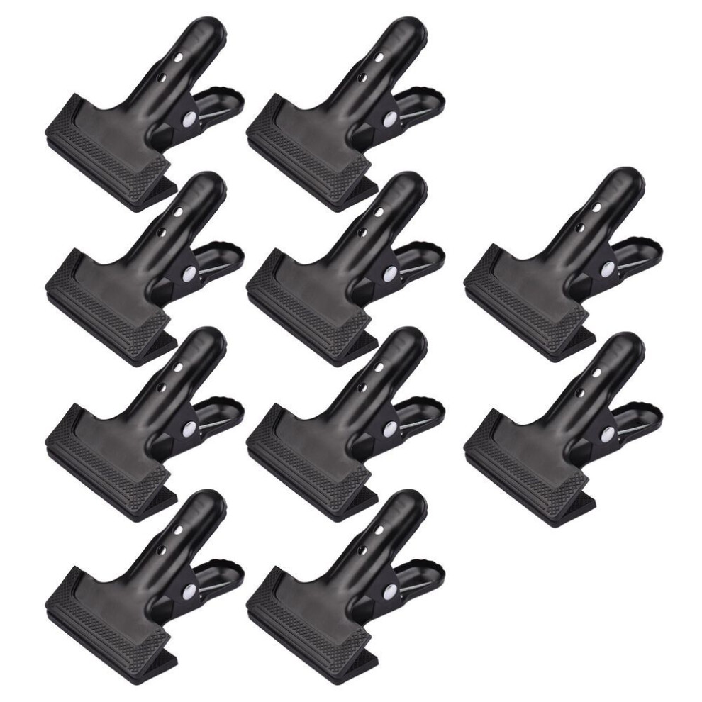 (10pcs) Heavy Duty Spring Metal Clip Photography Backdrop Clamps Background Support Holder with Rubber