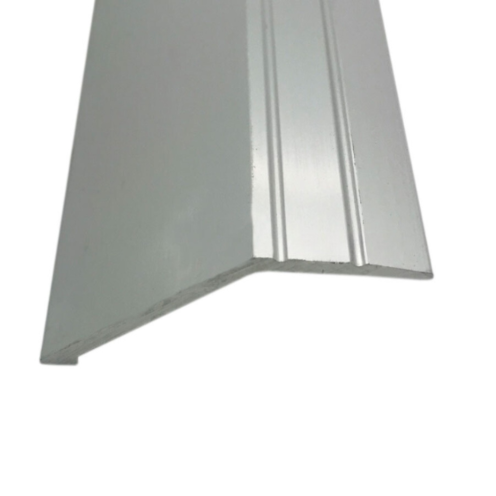 (3ft, Silver) Angle Edge 15mm Stick Down Trim Threshold Bar 3ft or 9ft