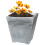 1 x Square Venice Planter Lightweight Grey Flower Pots 2