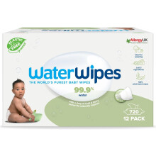 WaterWipes Plastic-Free Textured Clean Toddler & Baby Wipes, 99.9% Water-Based, Unscented, Plant-Based, 720 Count, Gentle on Sensitive Skin