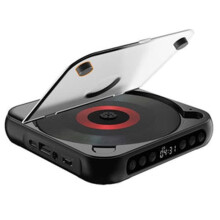(Black) Portable Bluetooth-compatible CD Player