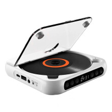 (White) Portable Bluetooth-compatible CD Player