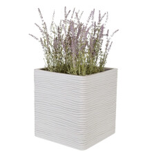 Square Amalfi Stone-Effect Planter – Lightweight, Versatile Indoor/Outdoor Flower Pot for Home & Garden (30cm)