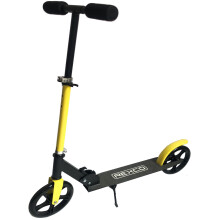 Folding Kids Teens Push Scooter Kick Stunt Big Wheel Yellow Black