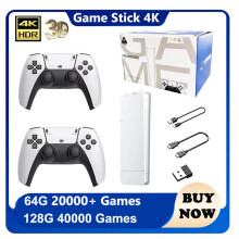 (64G 20000 Games) 4K HD M15 Retro Video Game Stick Console Handheld Game Player Built In 20000 Games for PS1/GBA/SNES/MAME/Arcade