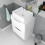 NES Home Nes Home 600mm White Freestanding Vanity Unit, Worktop With Square Bowl Basin 4