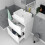 NES Home Nes Home 600mm White Freestanding Vanity Unit, Worktop With Square Bowl Basin 3