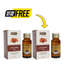(PACK OF 2) Hemani Gum Myrrh Herbal Oil 30ml Relieves inflamation of Mouth |Treating Cold & Sinus Infections Repair Cracked Skin Multipurpose Oil