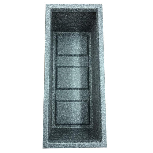 2 x Brick Slate Effect 60cm Grey Lightweight Rectangular Plant Pot 1