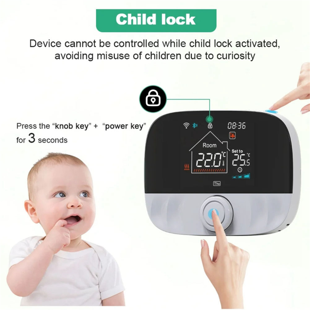Termostato Wireless Tuya Smart Wifi Per Batteria Di Riscaldamento Per Caldaia A Gas