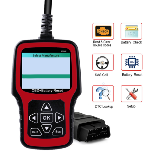 NS202 Batterijregistratietool + OBD/EOBD-diagnose 1