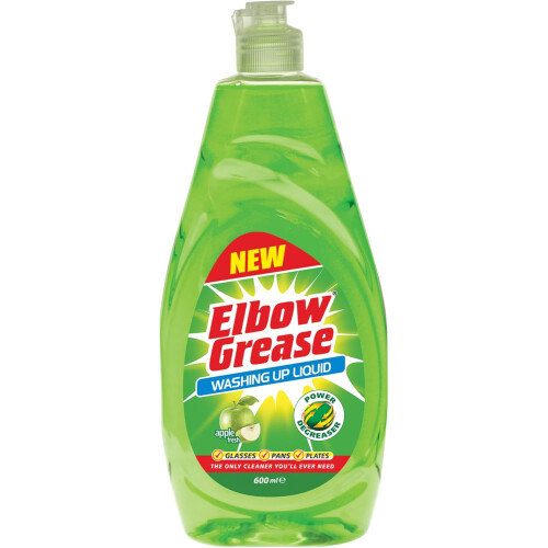 Elbow Grease Washing Up Liquid, Apple Fresh 600ml