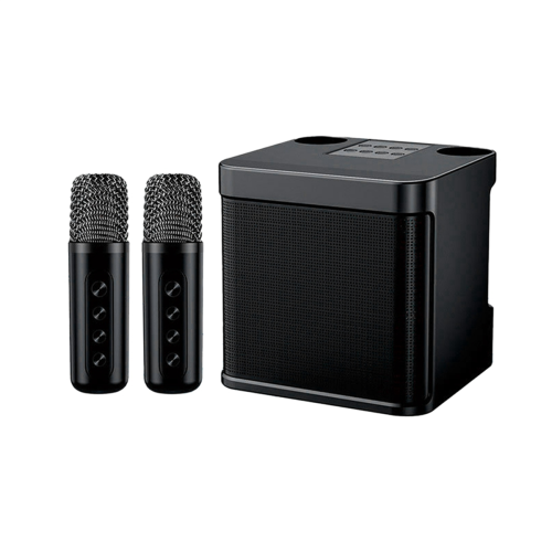 -203 Karaoke Set Wireless Dual Microphone Speaker Machine musta 1