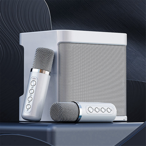 -203 Karaoke Set Wireless Dual Microphone Speaker Machine valkoinen 2