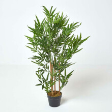 Homescapes Green 3ft Bamboo Tree Artificial Plant with Pot, 95 cm