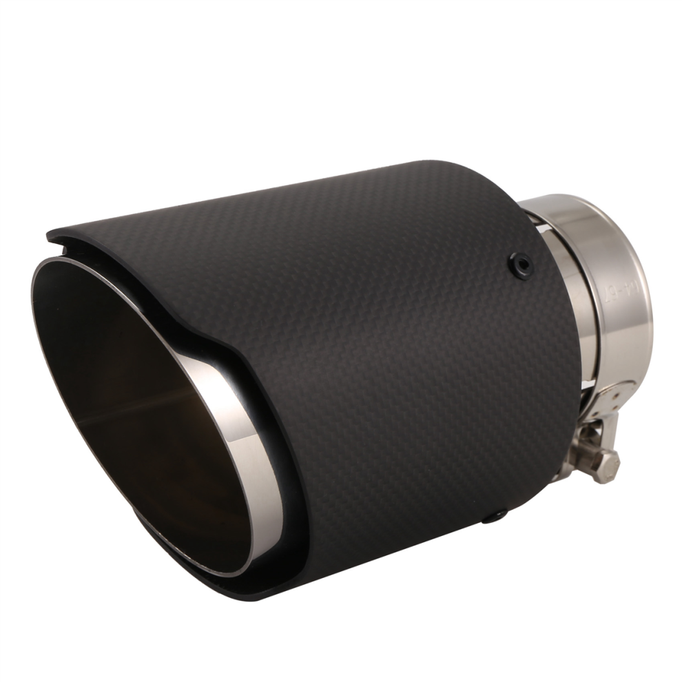 Car Matte Carbon Fiber Exhaust Tip 63-101Mm Car Exhaust Pipe 4851765090234
