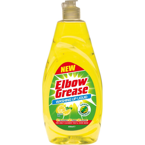 Elbow Grease Washing Up Liquid, Lemon Fresh 600ml