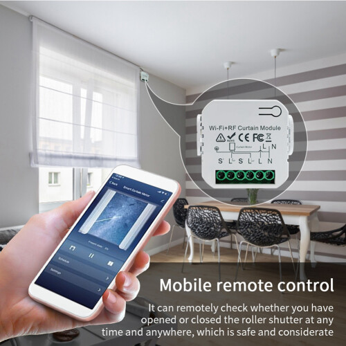 Μονάδα ελέγχου ρολού περσίδων WiFi Smart Switch Tuya 2