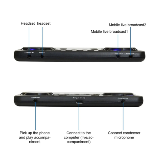 Μίκτης διασύνδεσης ήχου συμβατός με Bluetooth με κάρτα ήχου V300 Pro 2