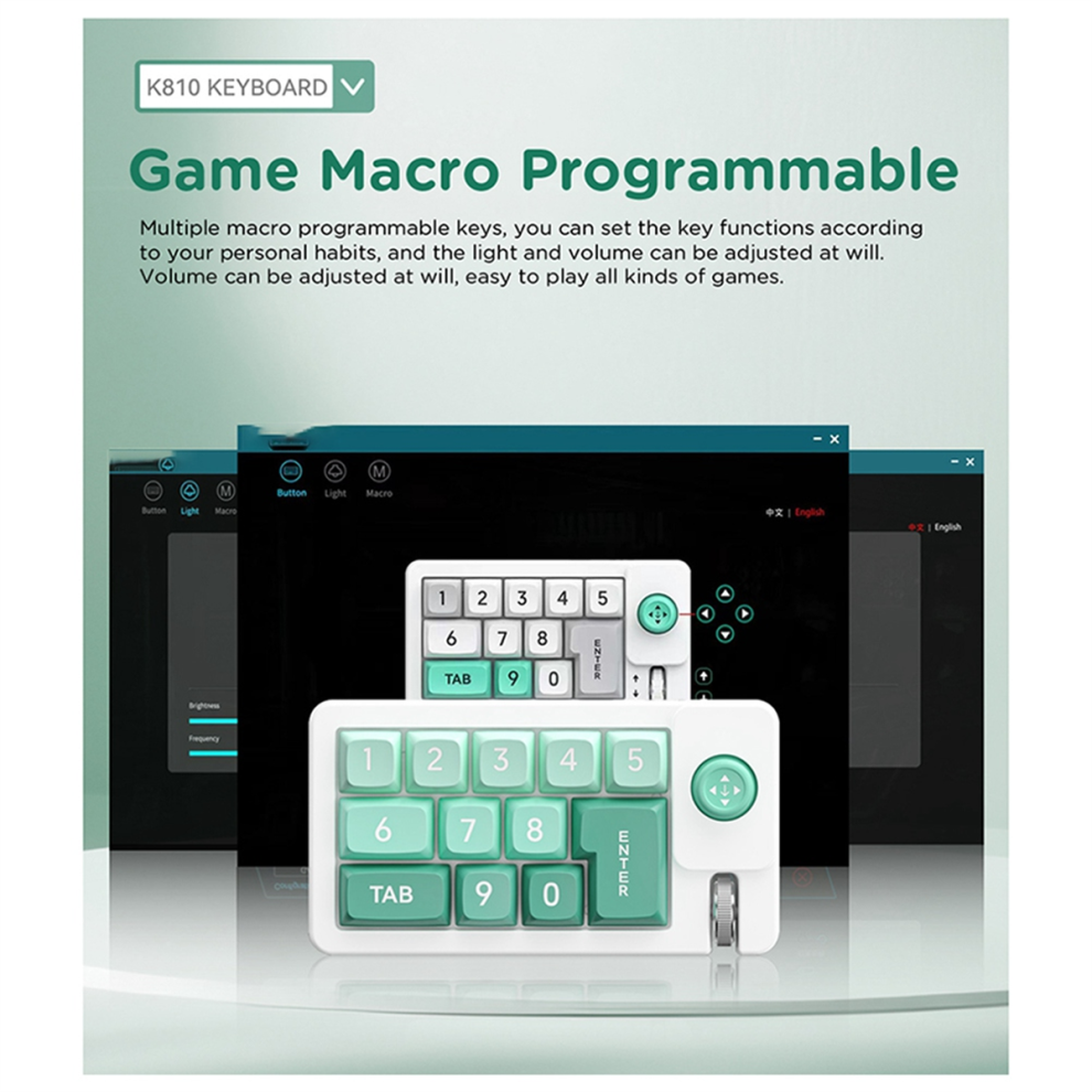 Clavier mécanique numérique RVB remplaçable à chaud