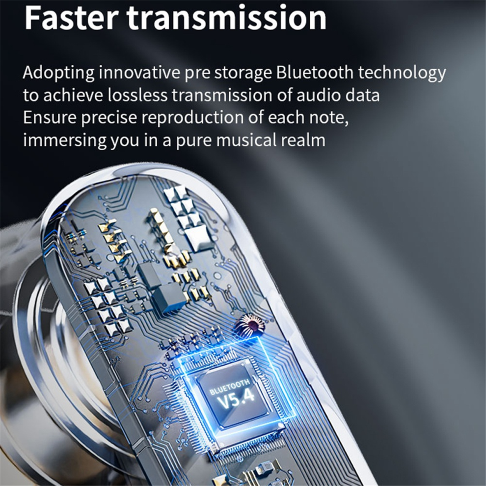 Auriculares Bluetooth V5.4 Con CancelacióN De Ruido Y Pantalla TáCtil A Color, Color Negro-image