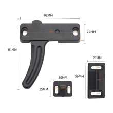 RV Screen Door Latch Set Alloy Universal Fit Door Latch Handle Set