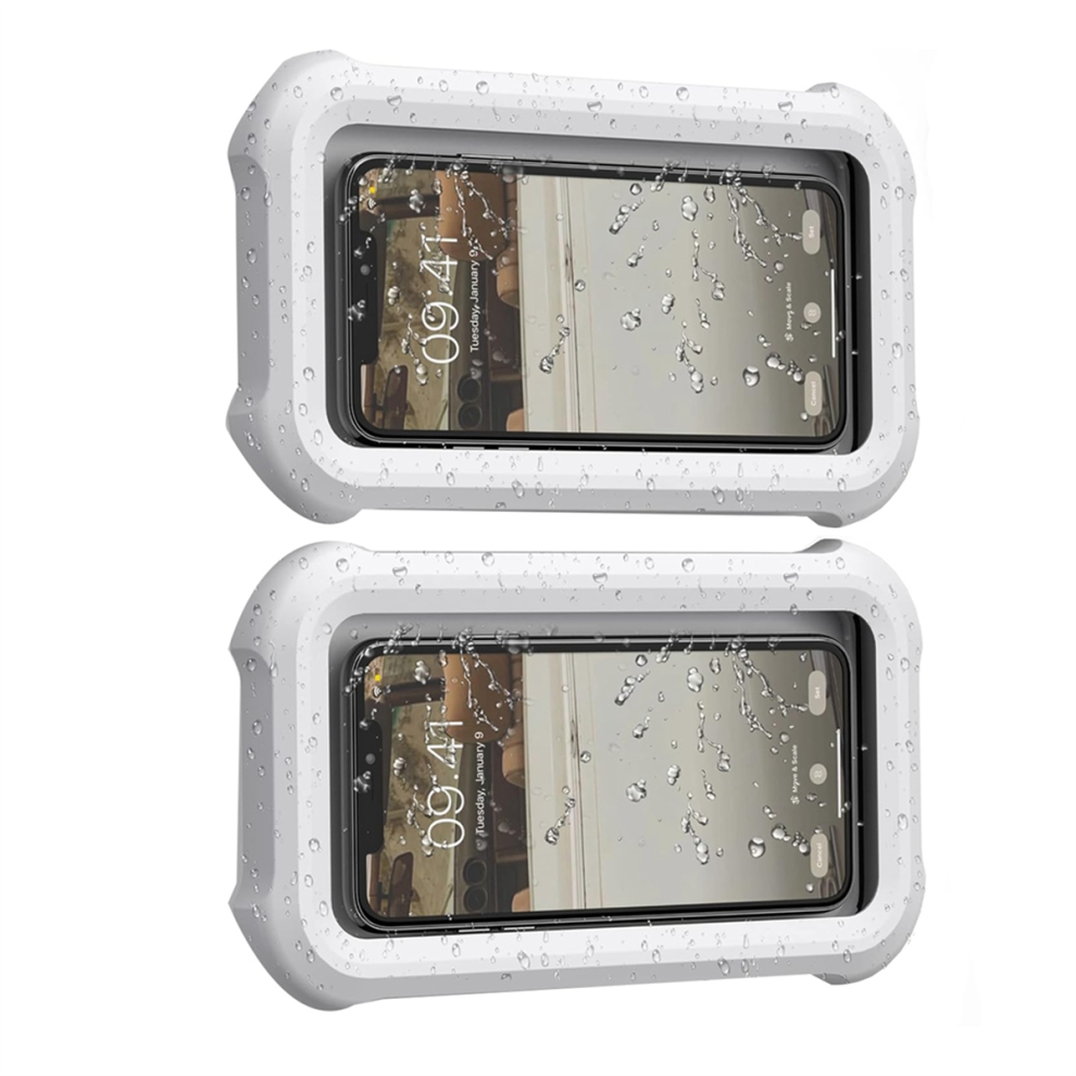 2Pcs Waterproof Shower Phone Holder Case With 360 Rotation 4851765008185