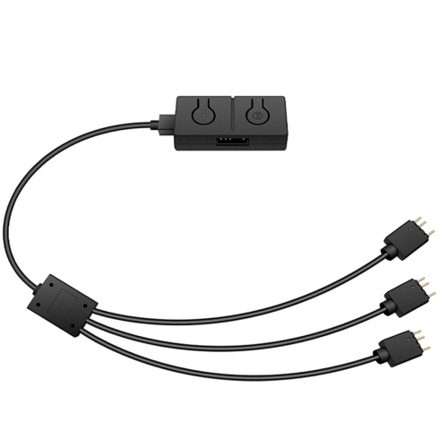 Προσαρμογέας 5V/3pin ADD-RGB σε 12V/4PIN με διαχωριστή 3 κατευθύνσεων 1