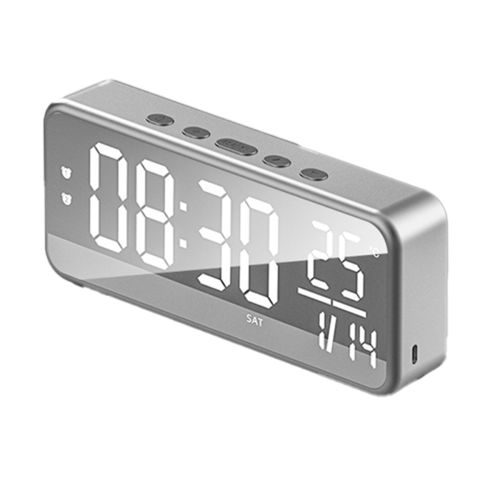 Dark Grey Smart Sound Alarm ClockWall Mounted Desk Clock 2