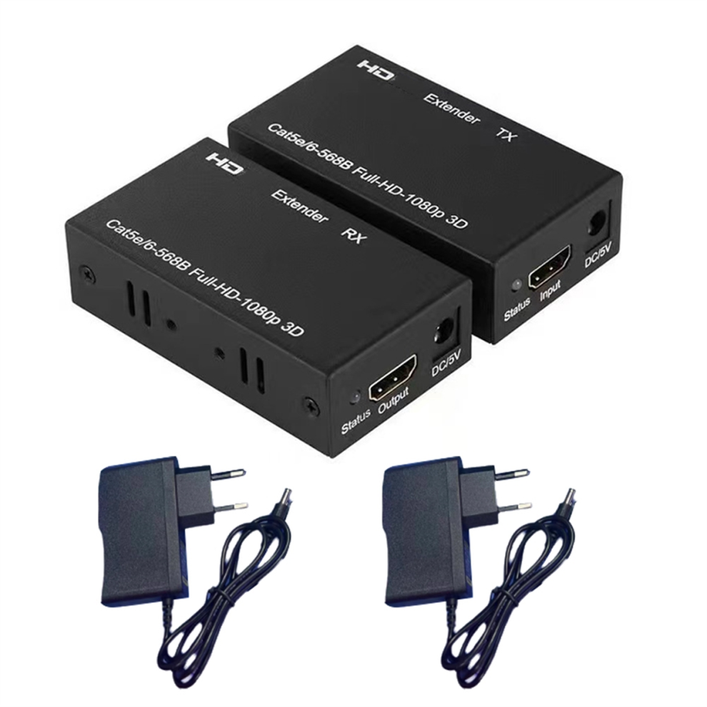 Extensor RJ45 De 60 M, Compatible Con 1080P, Enchufe Europeo-image