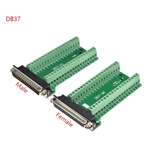 Conector de placa de conexión DB37 macho-hembra, serie RS232 D-SUB, 2 unidades 1