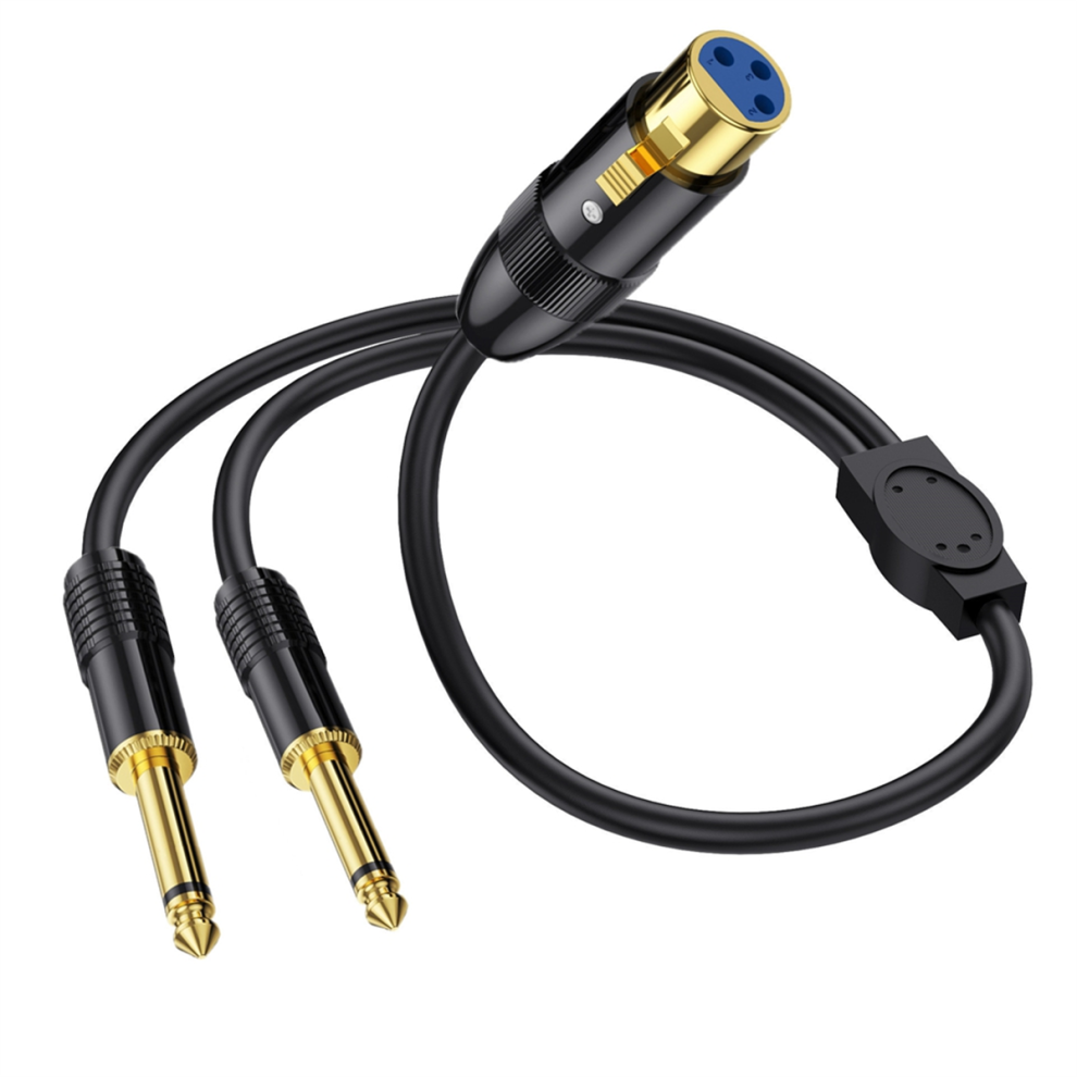 Xlr Female To Dual 1/4 Inch Y Splitter Cable B 4851765022761