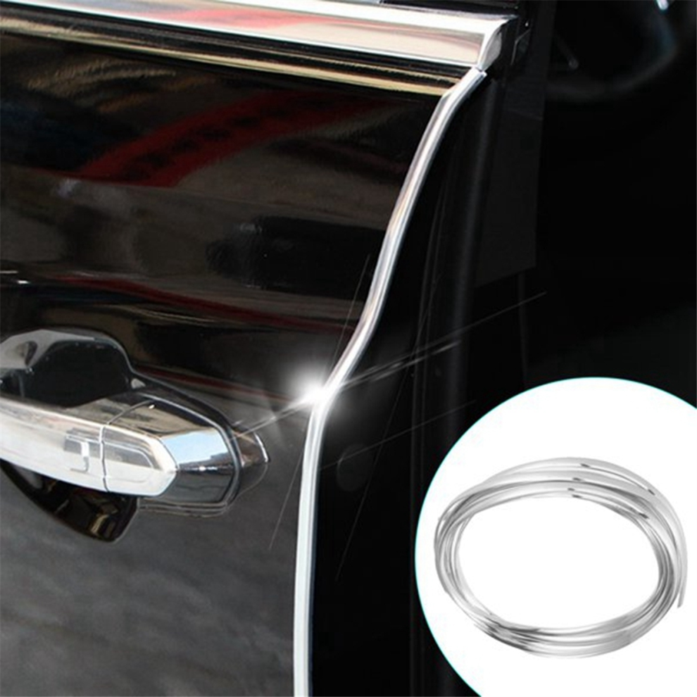 4Pcs 20Ft Chrome Moulding Trim Strip Car Door Edge Scratch Guard 4851765023225