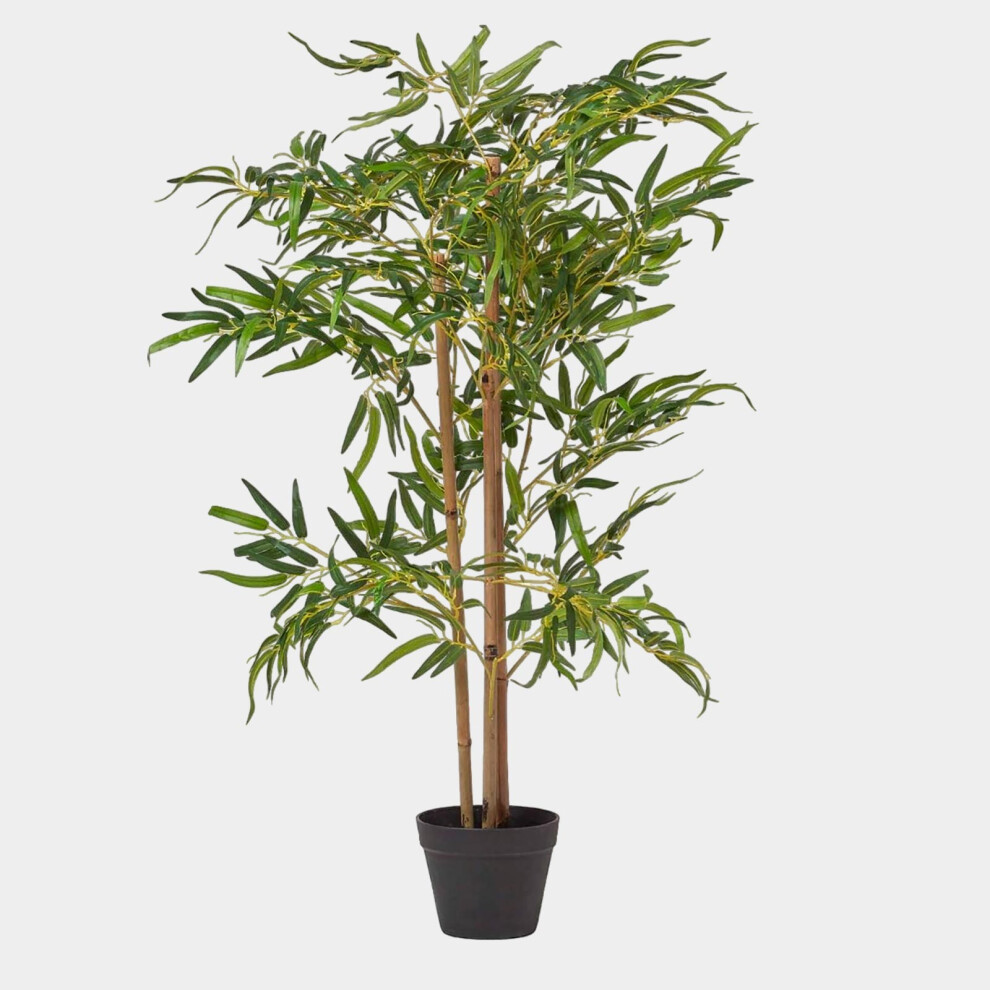 Homescapes Tall Artificial Bamboo Tree In Pot Black