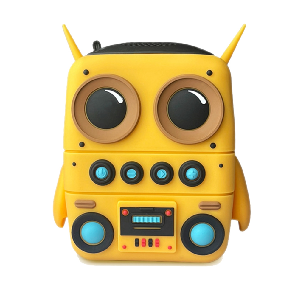 Robot Bluetooth Speaker Smart Ai Audio Alarm Clock Waterproof Speaker Yellow 4851765026332