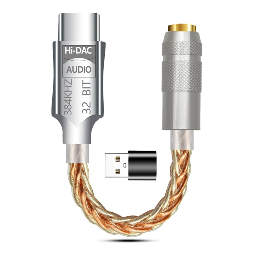 Usb C To 3.5Mm Earphone Amplifier Hifi Digital Audio Decoder 4851765028626