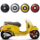 Motorcycle Hubcaps Wheels Centre Hub Caps For 300 Red 3