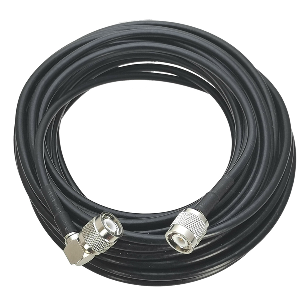 Rg58 Tnc Male Plug To Tnc Male Plug Right Angle Connector Cable Black 4851765034399