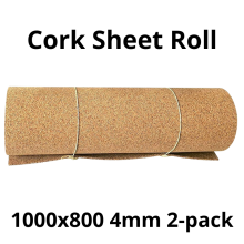 Cork Sheet Roll 4mm - 1000x800mm - 2pack