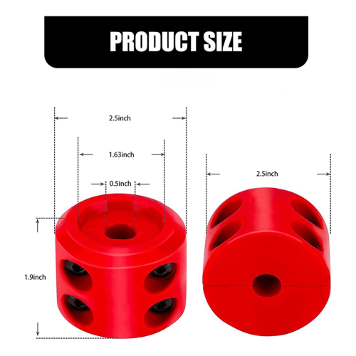 Winch Cable Rubber Stopper, Automobile Modification for Trucks Red 2