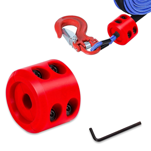 Winch Cable Rubber Stopper, Automobile Modification for Trucks Red 1