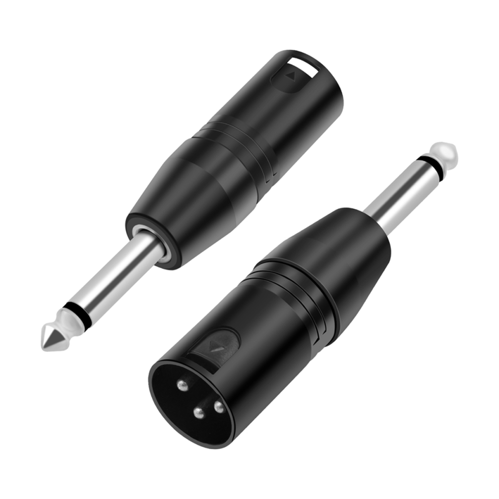 6.35Mm Mono Male To Xlr 3 Pin Male Audio Plug Converter Adapter 4851765045487
