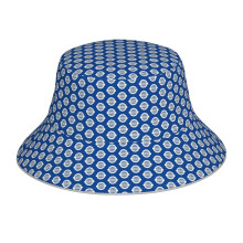 (The Blues Chelsea 70's Retro_13552) Bucket Hat Reversible Reflective for Men Women - UV50+ Sun Protection Double-Sided Fishing Hat with 360 Safety Strips Summer Outdoor