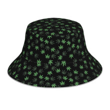 (Weed Pattern_9404) Bucket Hat Reversible Reflective for Men Women - UV50+ Sun Protection Double-Sided Fishing Hat with 360 Safety Strips Summer Outdoor