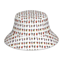 (Rupert Bear And Friends_13032) Bucket Hat Reversible Reflective for Men Women - UV50+ Sun Protection Double-Sided Fishing Hat with 360 Safety Strips Summer Outdoor