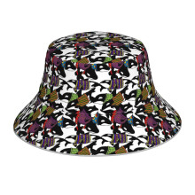 (Orca Sweaters_12544) Bucket Hat Reversible Reflective for Men Women - UV50+ Sun Protection Double-Sided Fishing Hat with 360 Safety Strips Summer Outdoor