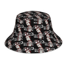 (PUNK FOREVER_6413) Bucket Hat Reversible Reflective for Men Women - UV50+ Sun Protection Double-Sided Fishing Hat with 360 Safety Strips Summer Outdoor