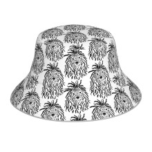 (Puli (Black And White)_9671) Bucket Hat Reversible Reflective for Men Women - UV50+ Sun Protection Double-Sided Fishing Hat with 360 Safety Strips Summer Outdoor